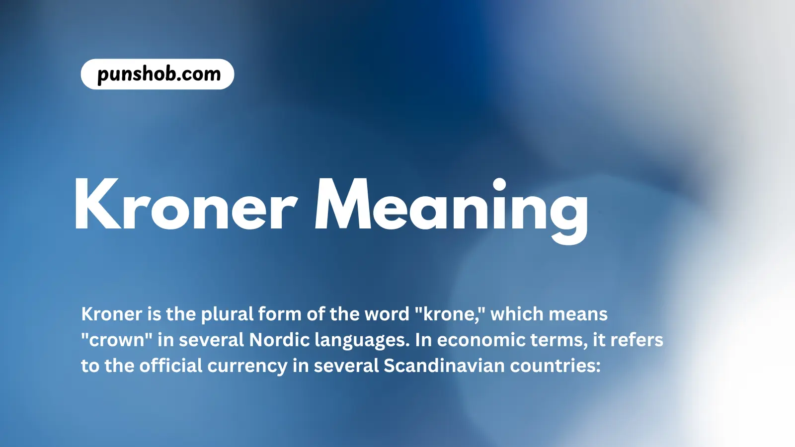 kroner-meaning