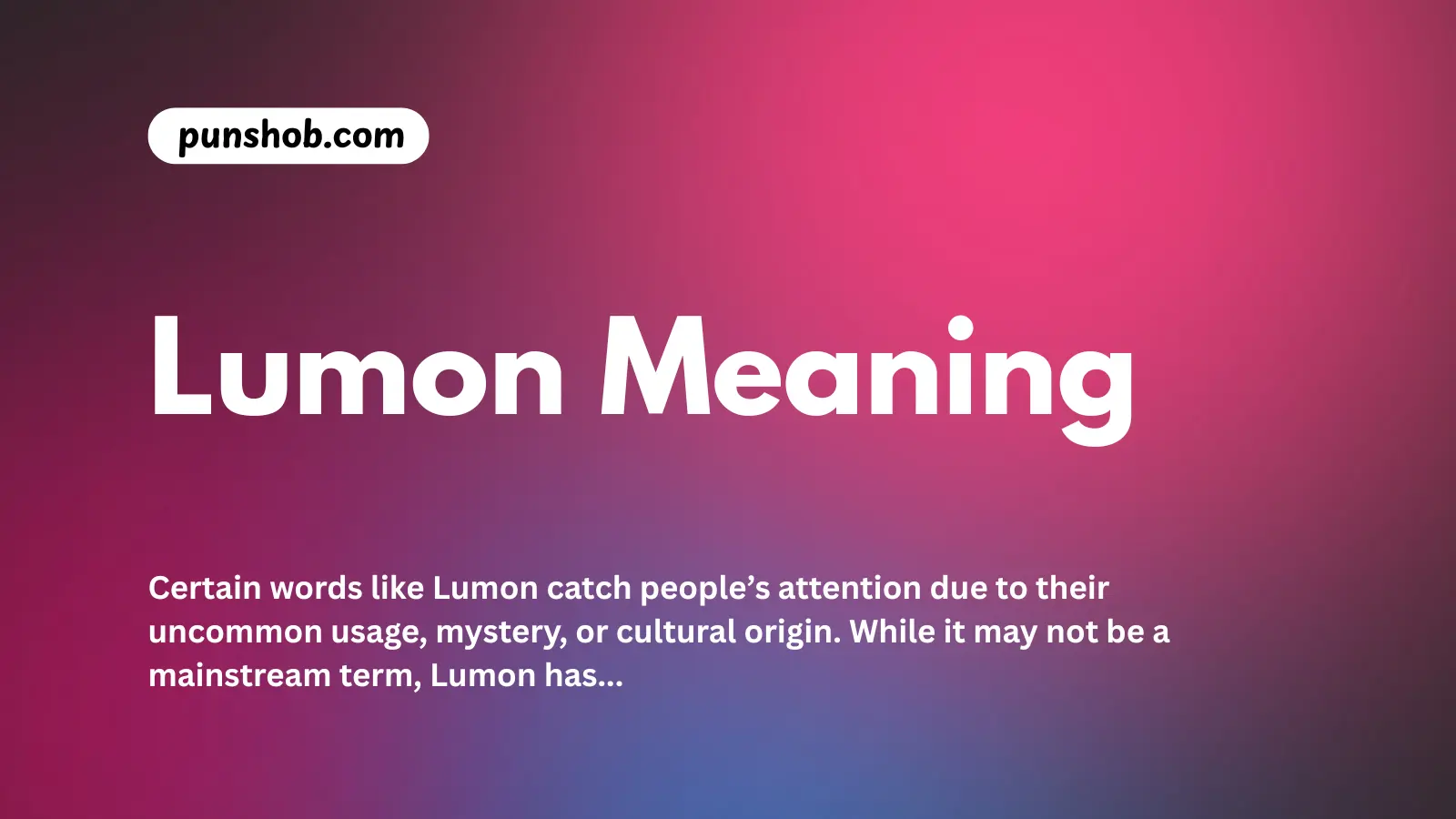 lumon-meaning