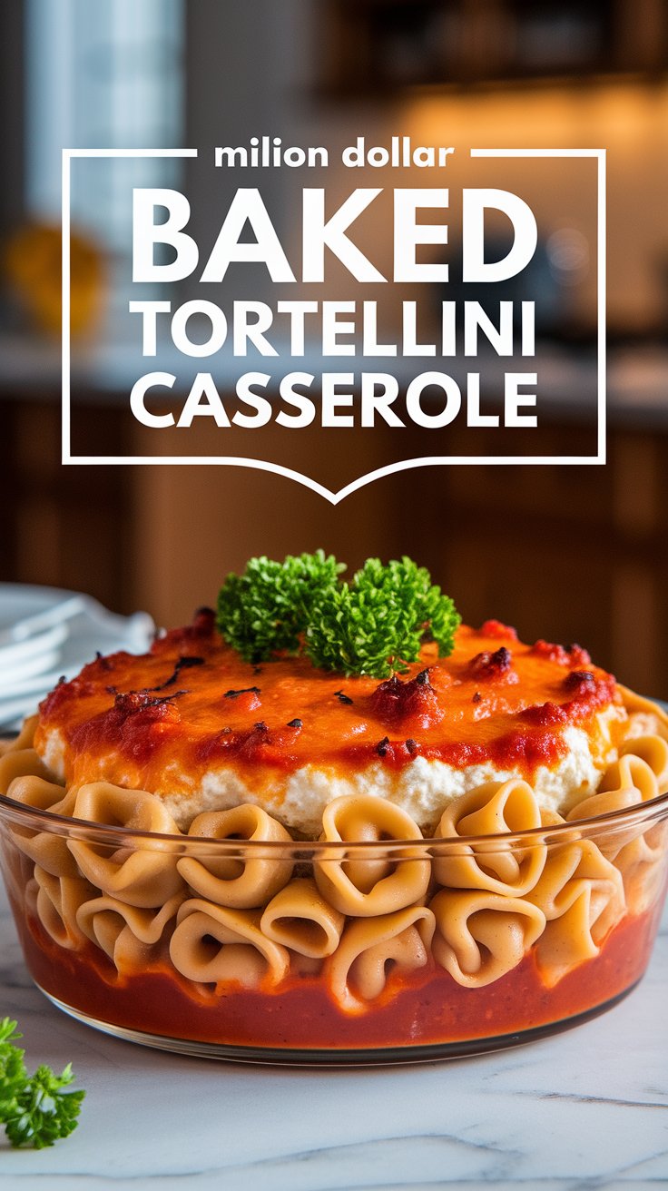 Million Dollar Baked Tortellini Casserole