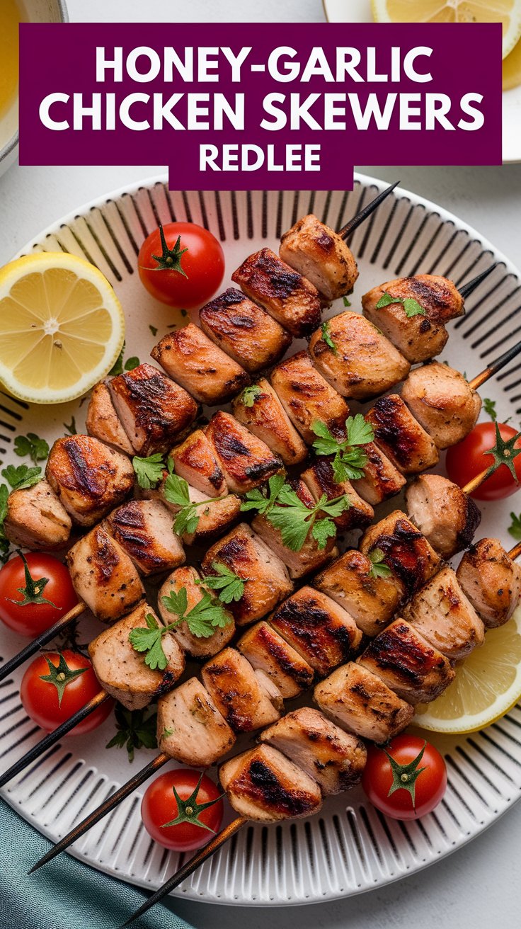 Honey Garlic Chicken Skewers Recipe