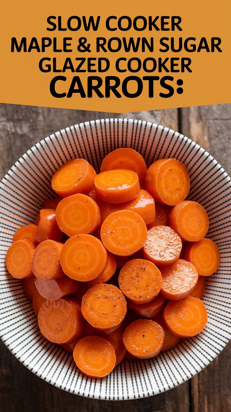Slow Cooker Maple & Brown Sugar Glazed Carrots
