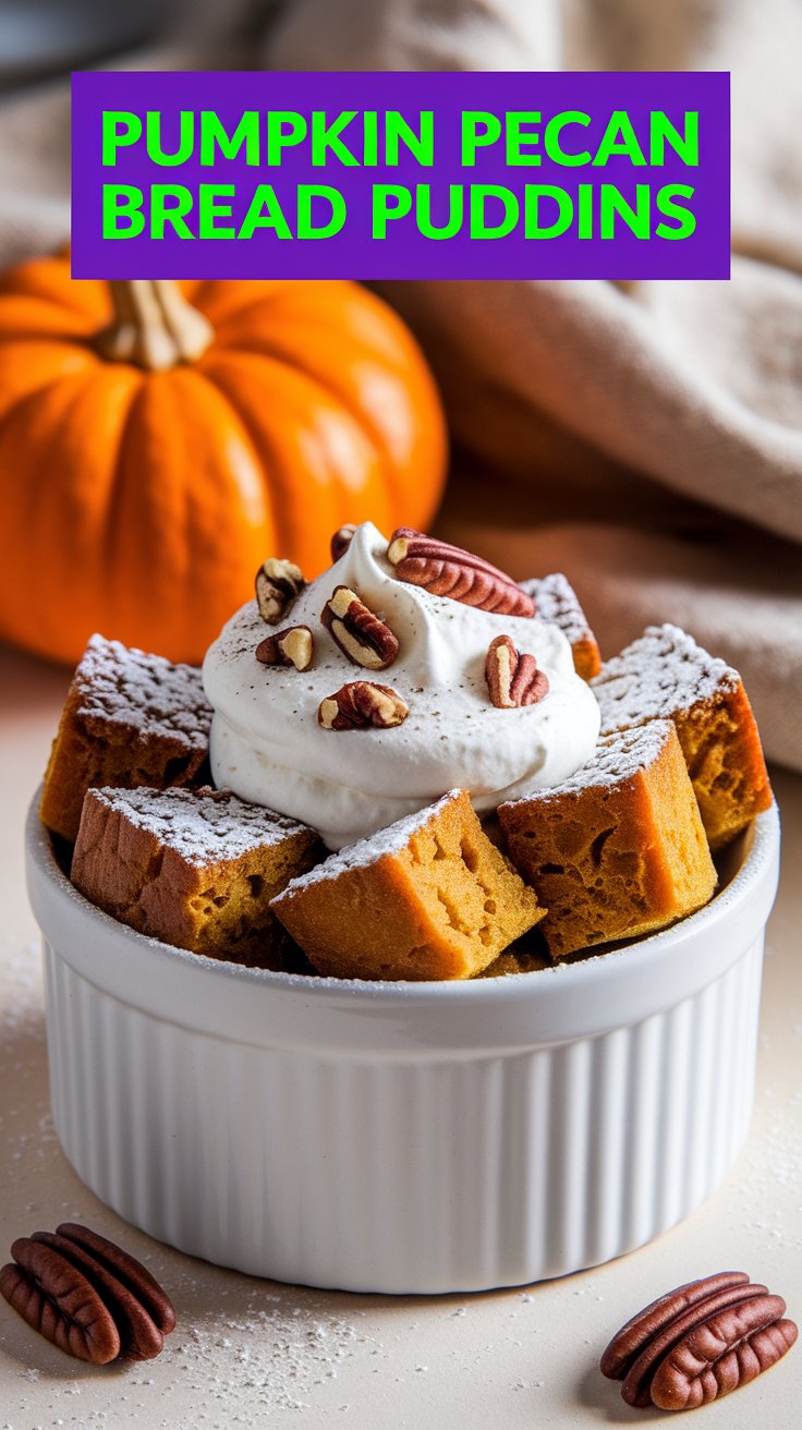 Pumpkin Pecan Bread Pudding