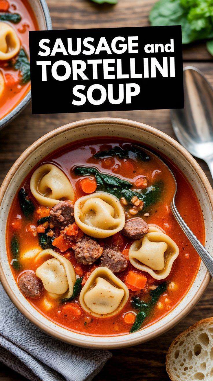 Sausage and Tortellini Soup