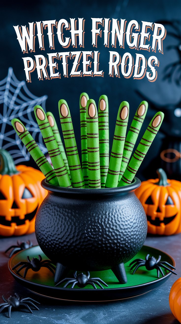 Witch Finger Pretzel Rods