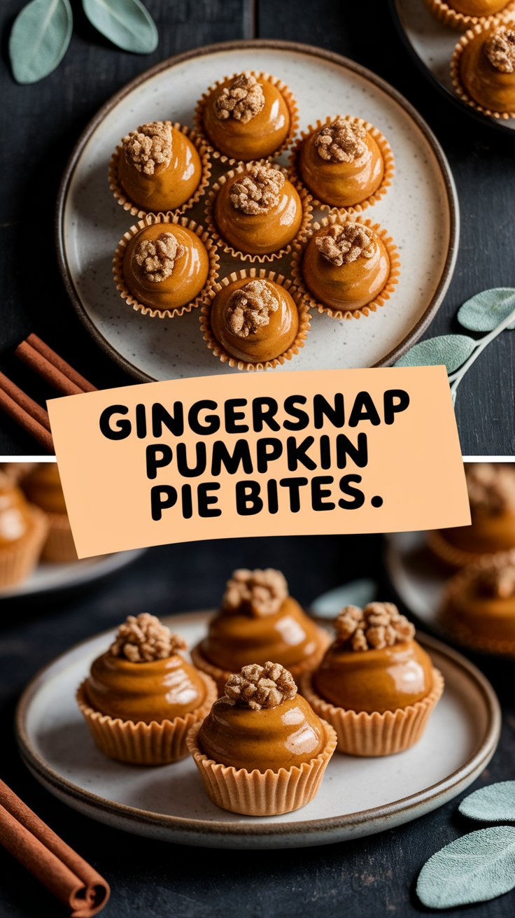 Gingersnap Pumpkin Pie Bites