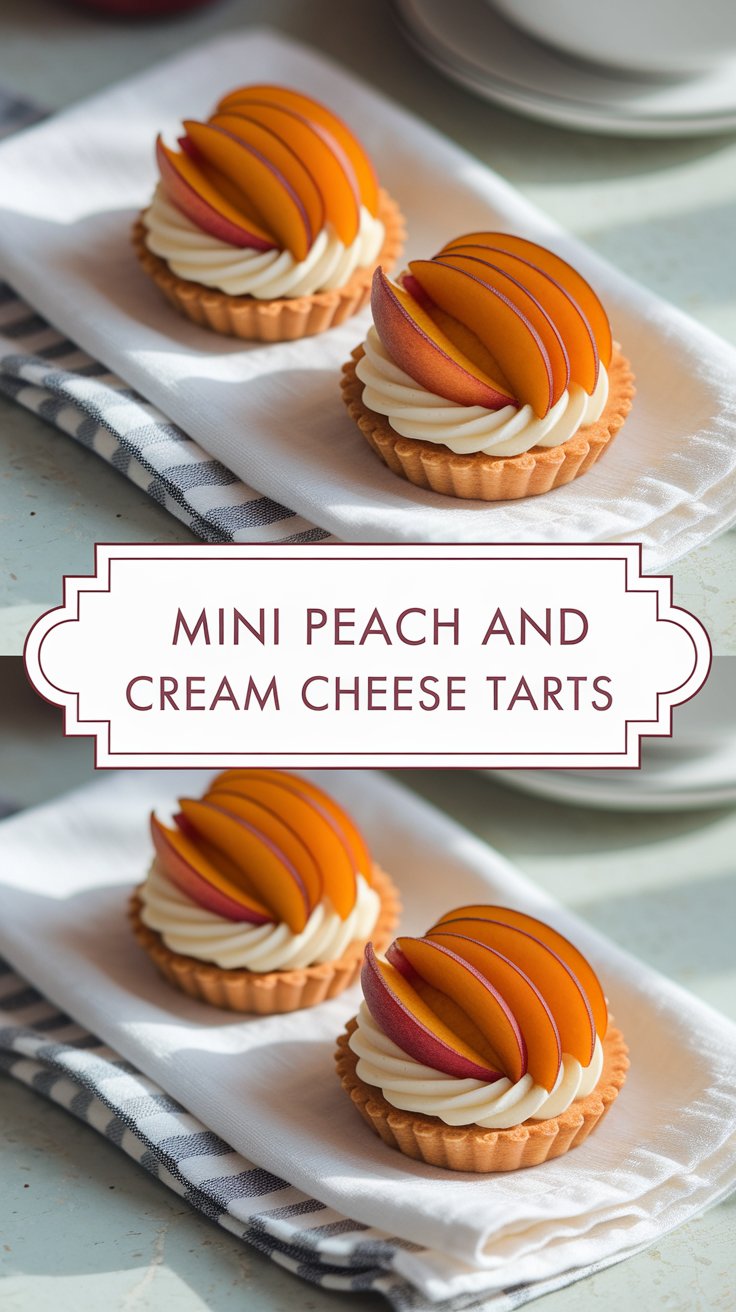 Mini Peach and Cream Cheese Tarts