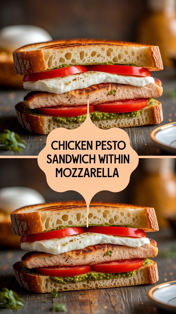 Chicken Pesto Sandwich with Mozzarella