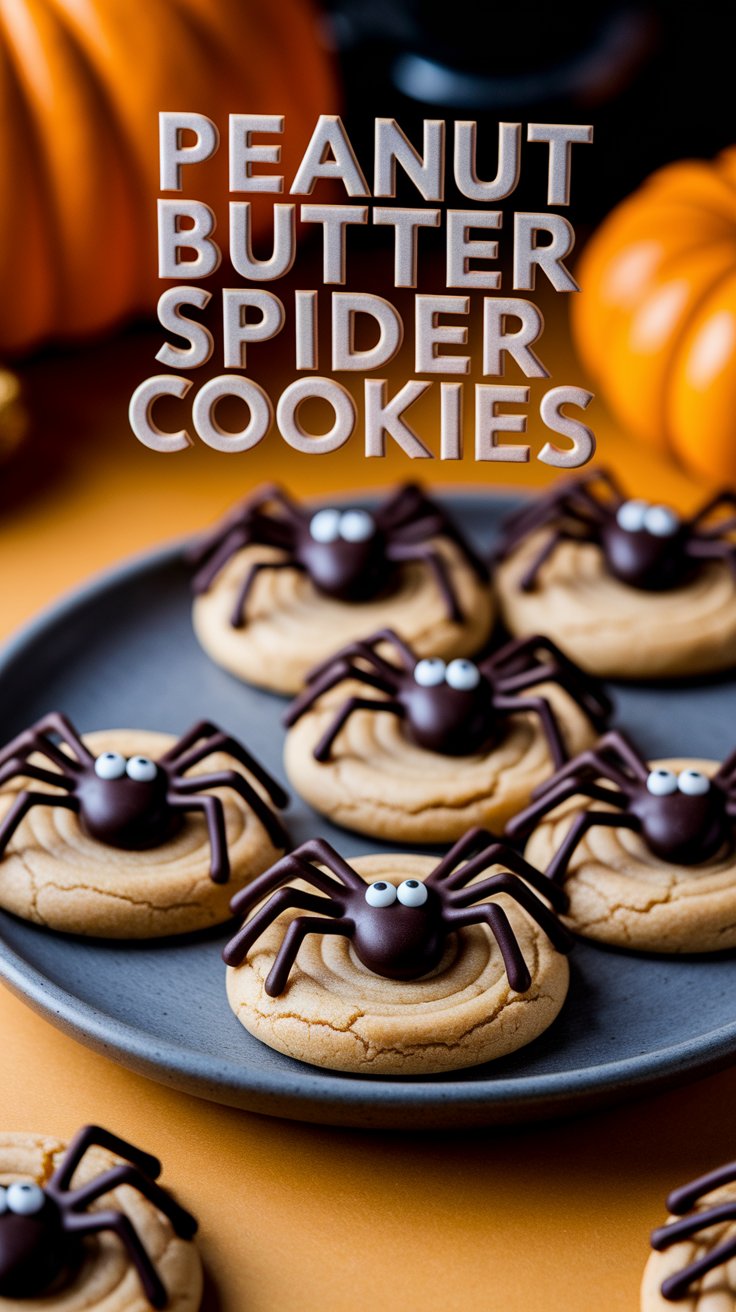 Peanut Butter Spider Cookies