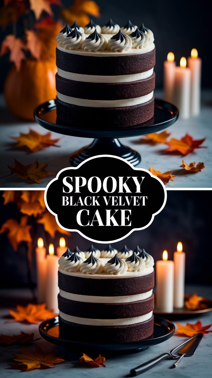 Spooky Black Velvet Cake