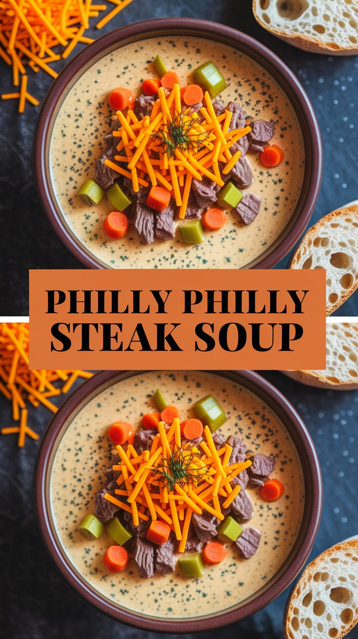 Philly Cheese Steak Soup