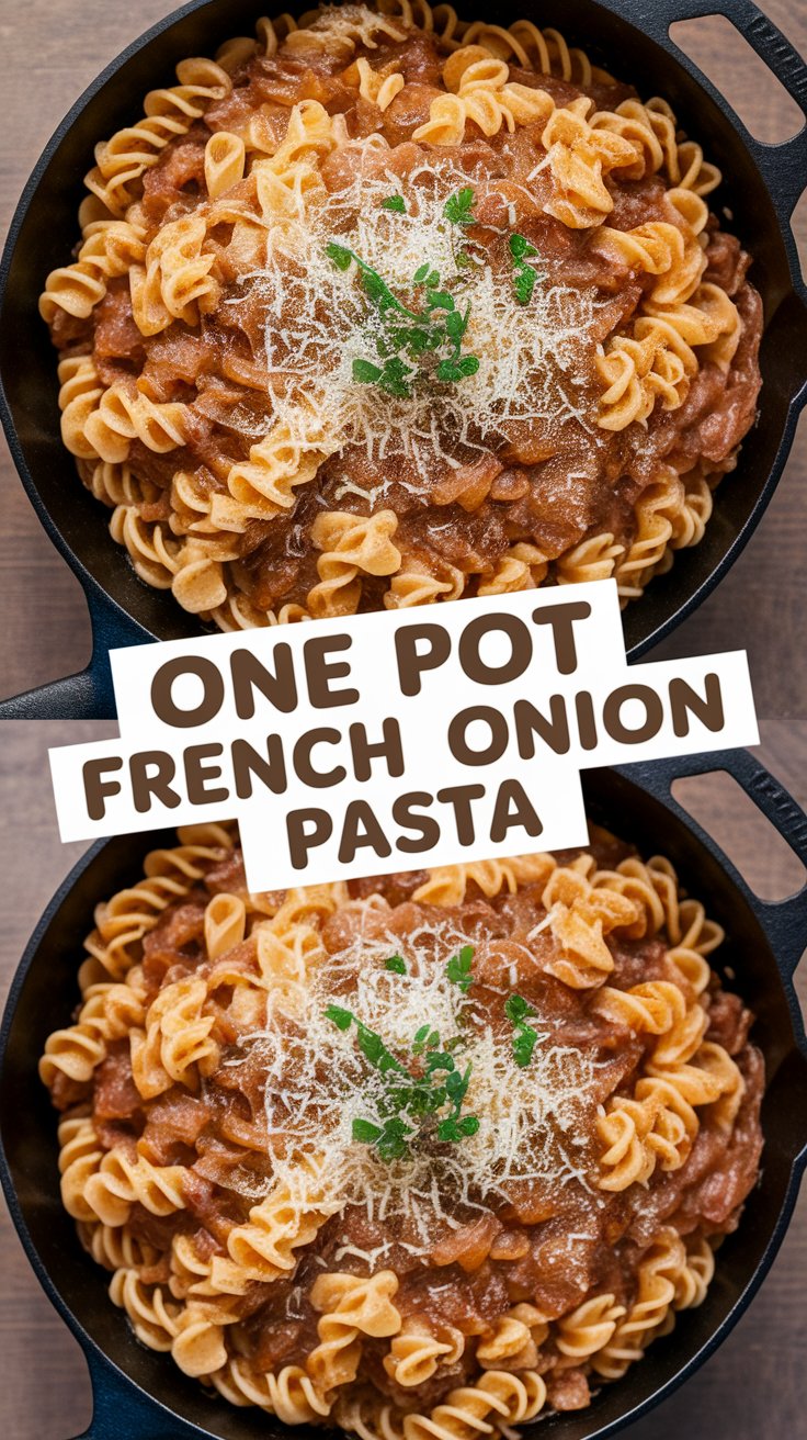 One Pot French Onion Pasta
