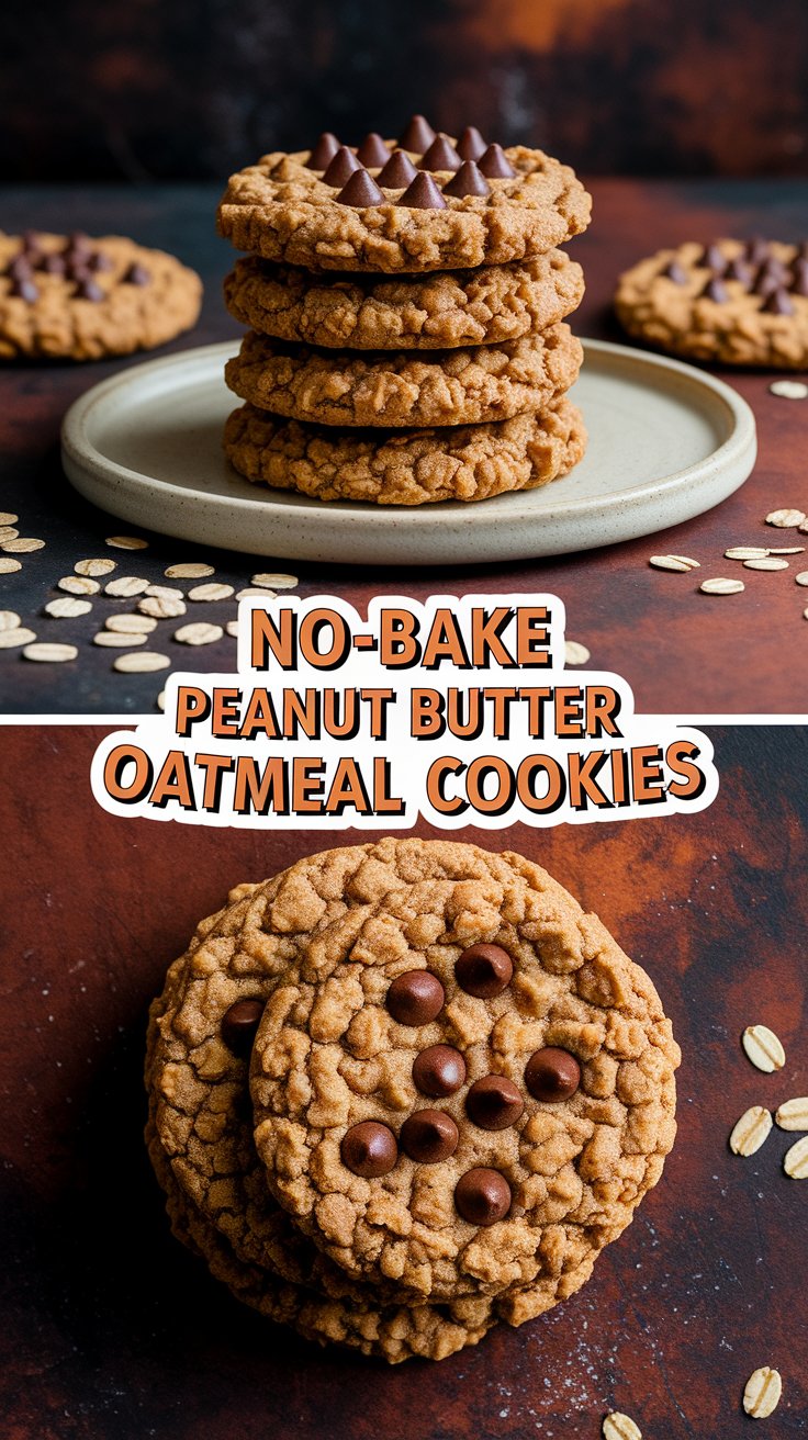 No-Bake Peanut Butter Oatmeal Cookies