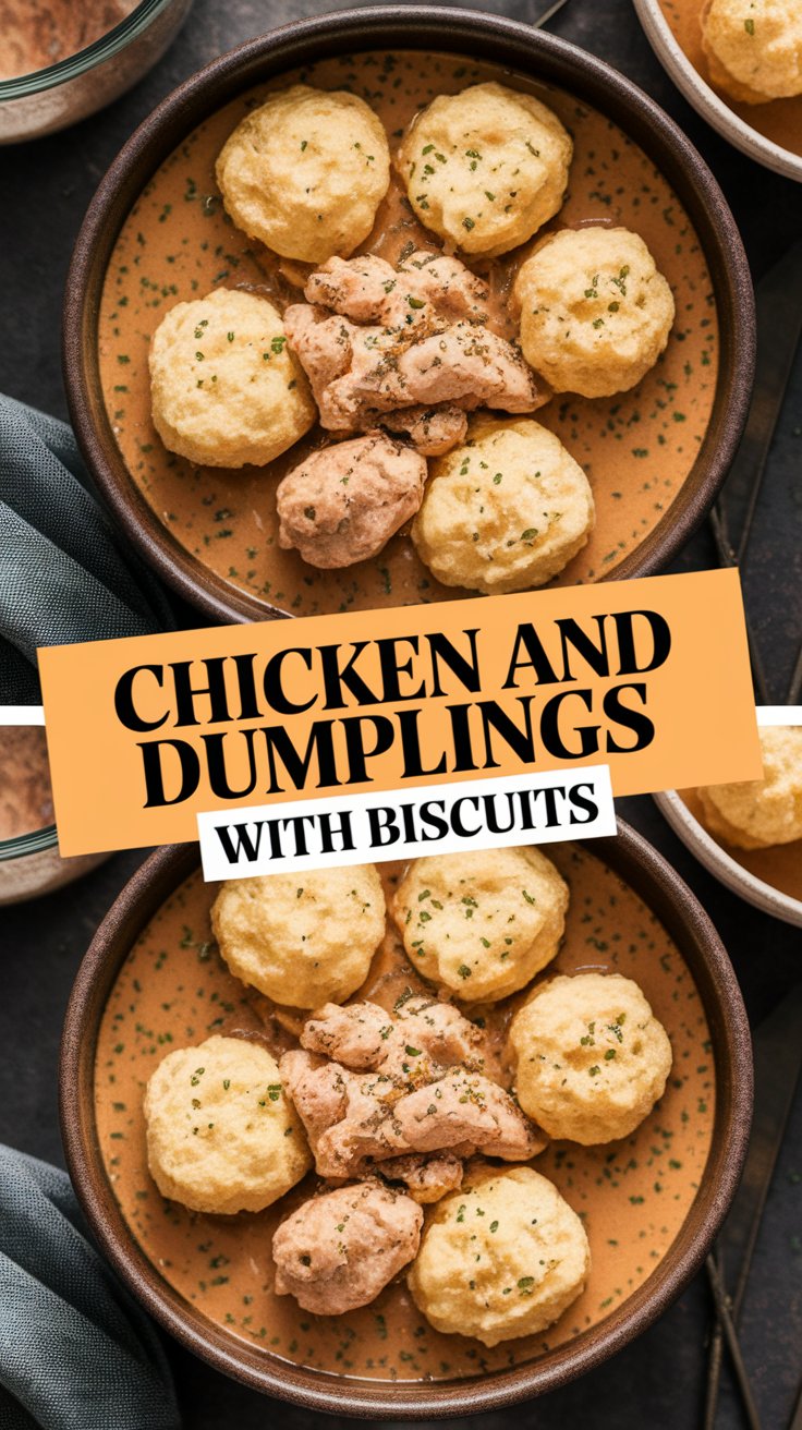 Chicken and Dumplings with Biscuits