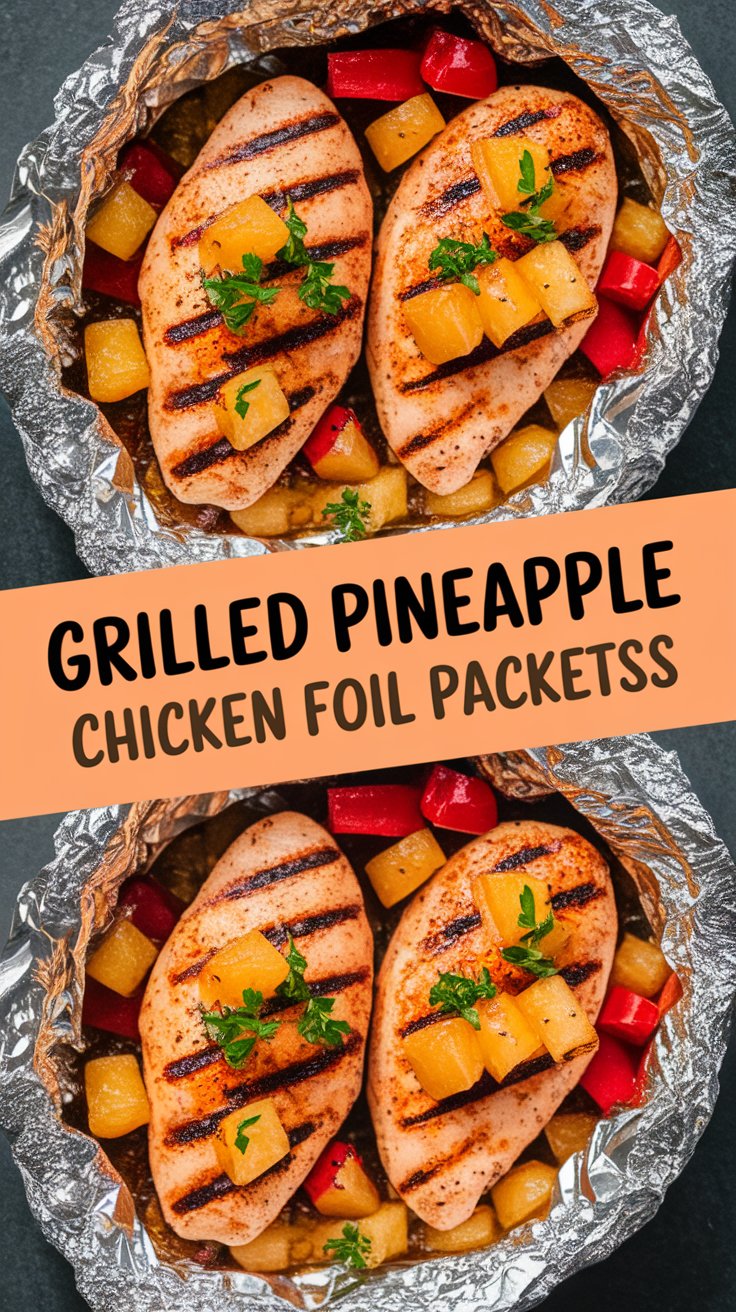 Grilled Pineapple Chicken Foil Packets
